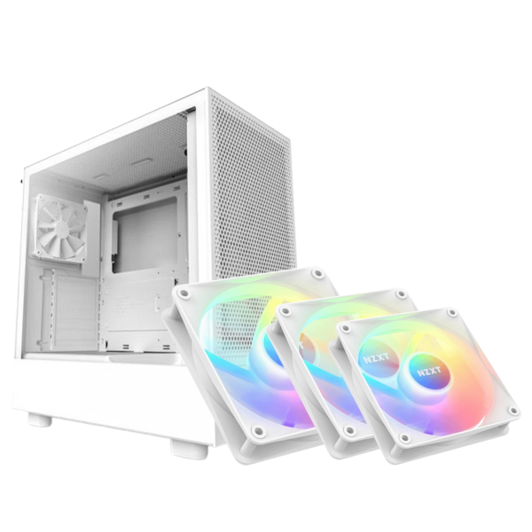BUNDLE NZXT H5 Flow White + 3xNZXT F120 RGB Core (White)