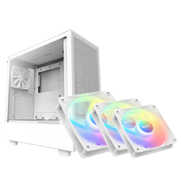 [056547205847+5056547202976] BUNDLE NZXT H5 Flow White + 3xNZXT F120 RGB Core (White)